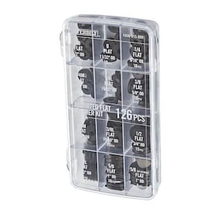 Flat Rubber Washer Pro Assortment Kit (126-Pieces)