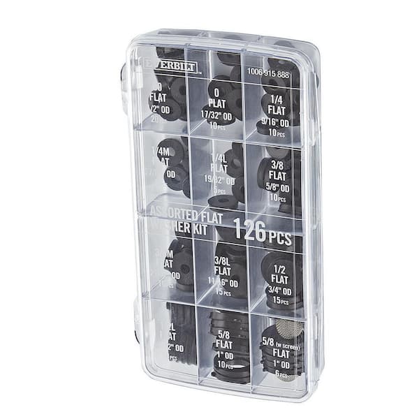 Everbilt Flat Rubber Washer Pro Assortment Kit (126-Pieces)