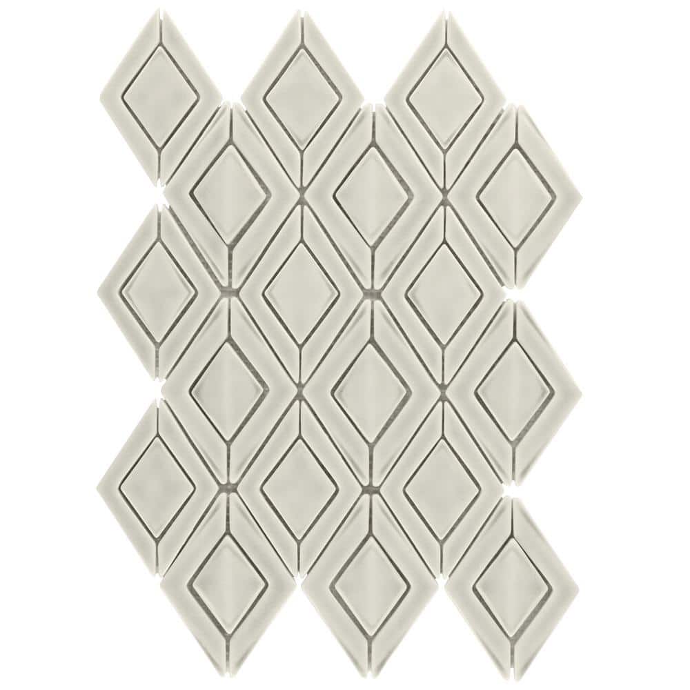 Delphi Jewel Tundra 3 in. x 0.55 in. Crackled Glass Mosaic Tile Sample price history on PriceWatchPro