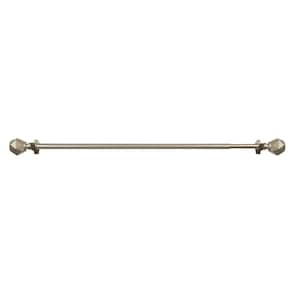 Innovative Bailey 48 in. - 86 in. Adjustable 3/4 in. Single Wrap Around Curtain Rod in Gold Bailey Finials