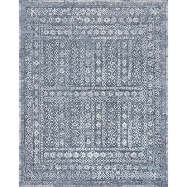 Tayse Rugs Nexus Persian Blue 8 ft. x 10 ft. Indoor Area Rug