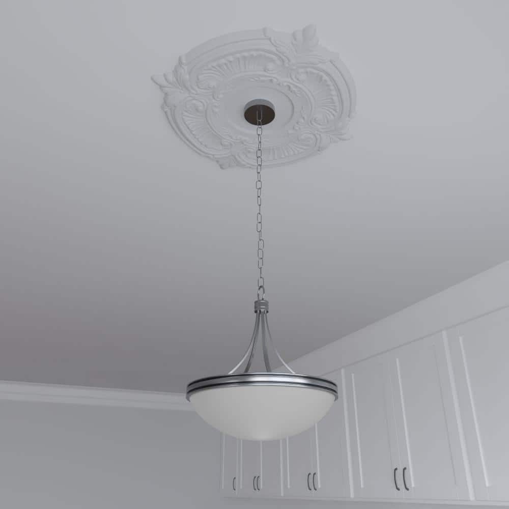 22" White Thermoformed PVC Decorative Ceiling Medallion