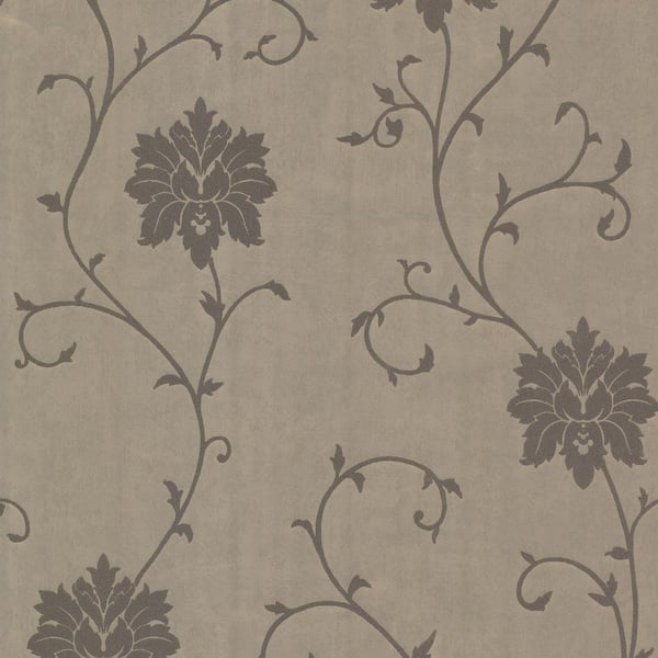 Beacon House Dahli Brown Floral Trail Paper Strippable Roll Wallpaper (Covers 56 sq. ft.)