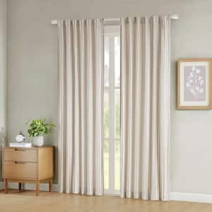 Bryn Natural Polyester 40 in. W x 84 in. L Light Filtering Curtain (Single Panel)