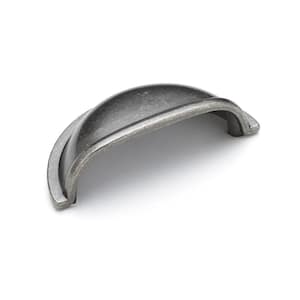 Kirkland Collection 3 in. (76 mm) Pewter Traditional Cabinet Cup Pull
