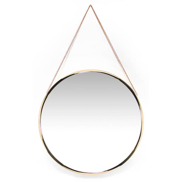Infinity Instruments Franc 17.5 in. W x 17.5 in. H Wall Mirror - Gold Plastic Frame
