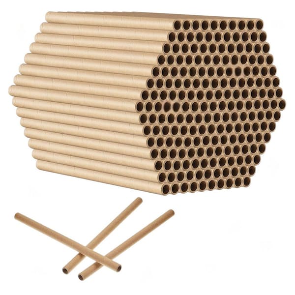 KIWDZFU 1000-Pieces Mason Beehive Tubes 6 in. Long Cardboard Beehive Nesting Tubes Nesting Paper Inserts for Outdoor Beekeeper's