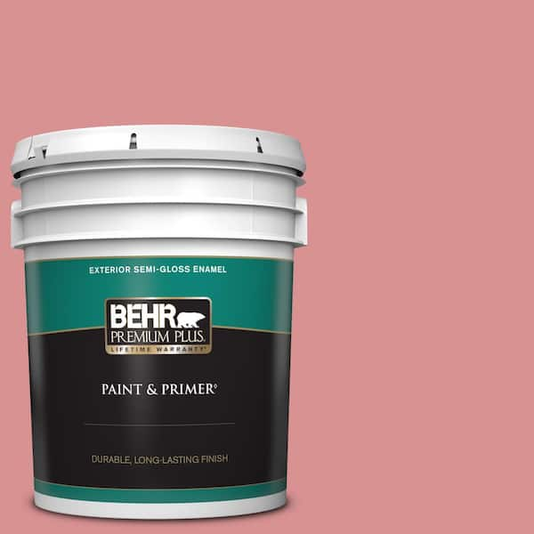 BEHR PREMIUM PLUS 5 gal. Home Decorators Collection #HDC-CT-11 La Vie En Rose Semi-Gloss Enamel Exterior Paint & Primer