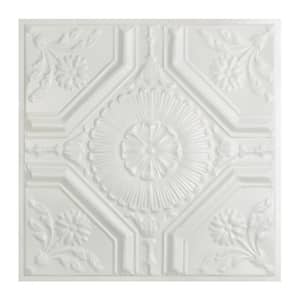 Rochester 2 ft. x 2 ft. Lay-In Tin Ceiling Tile in Matte White (20 sq. ft./case)