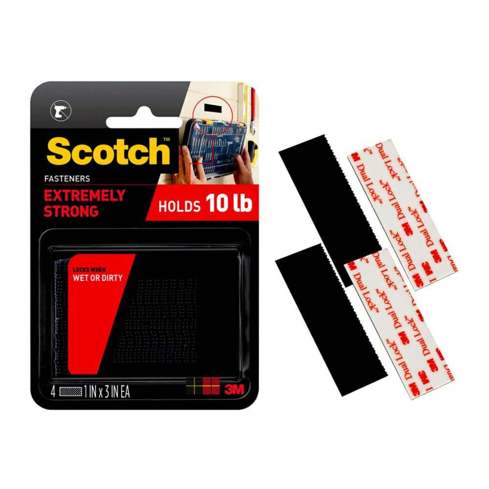 VELCRO 4 in. x 2 in. Industrial Strength Strips in Black (2-Pack) 90199 -  The Home Depot