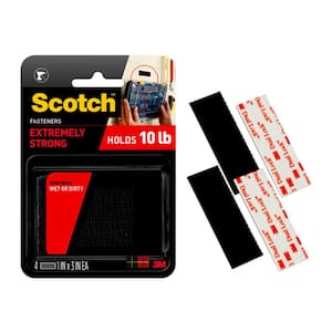 1 in. x 3 in. Black Extreme Fasteners (2-Sets per Pack)