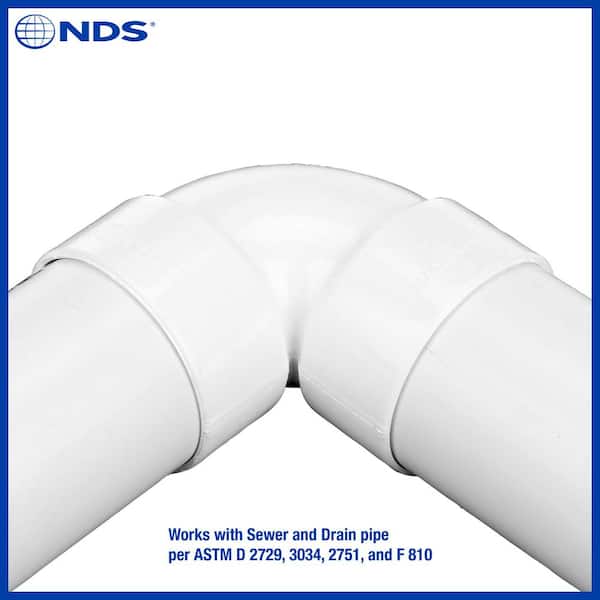 NDS PVC S&D 90° Elbow, 3 in. Hub X Hub 3P02 - The Home Depot