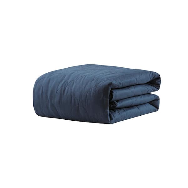 Beautyrest Deluxe Navy Quilted Cotton Full/Queen 18 lbs. Weighted Blanket
