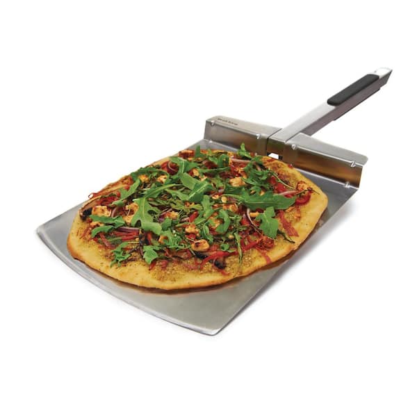 Outset Nylon Pizza Stone and Cast Iron Pan Brush with Stainless Steel  Scraper