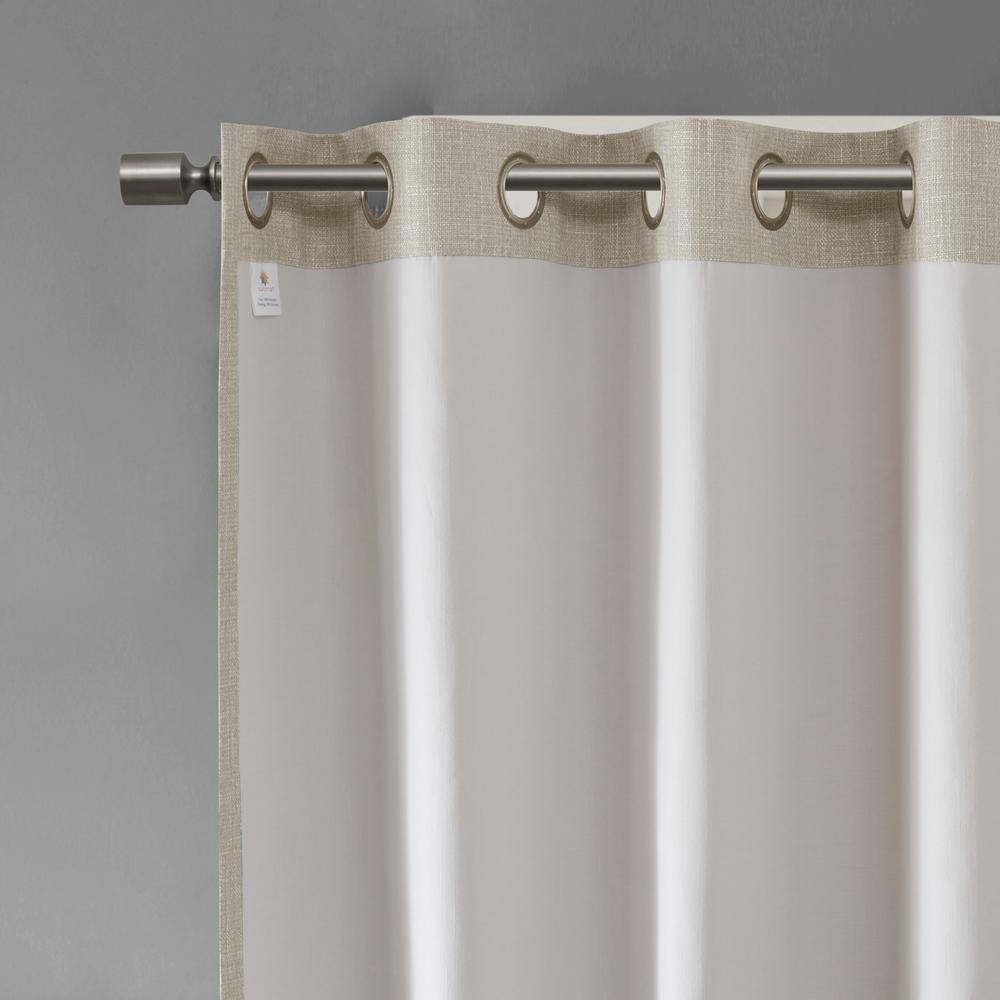 Taupe Blackout Polyester Grommet Top Window Panel