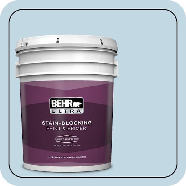 BEHR ULTRA 5 gal. #S500-1 Distant Shore Extra Durable Eggshell Enamel Interior Paint & Primer