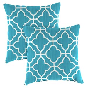 18 in. L x 18 in. W x 4 in. T Square Outdoor Throw Pillow in Fandango Alaskan (2-Pack)