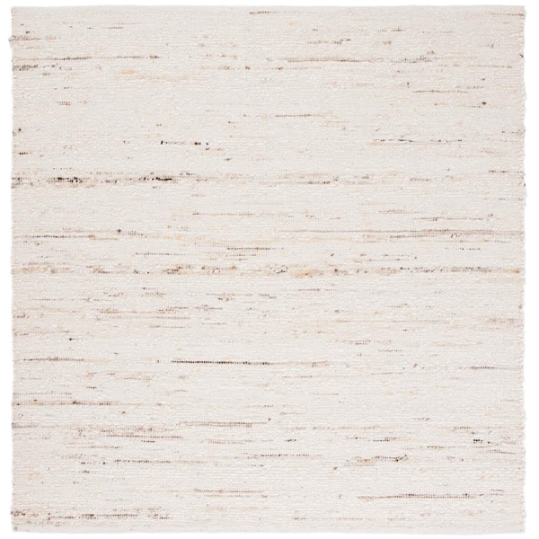 SAFAVIEH Natura Ivory/Light Gray 6 ft. x 6 ft. Solid Color Square Area Rug