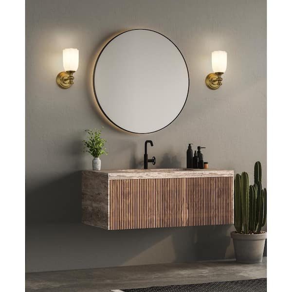 Filament Design Orion 1-Light Modern Gold Wall Sconce with Opal