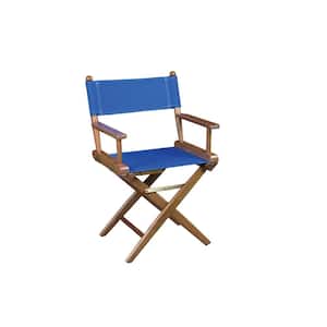 Teak Director ft. s Chair - Blue Seat Cover