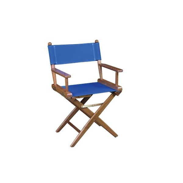 Whitecap Teak Director ft. s Chair - Blue Seat Cover