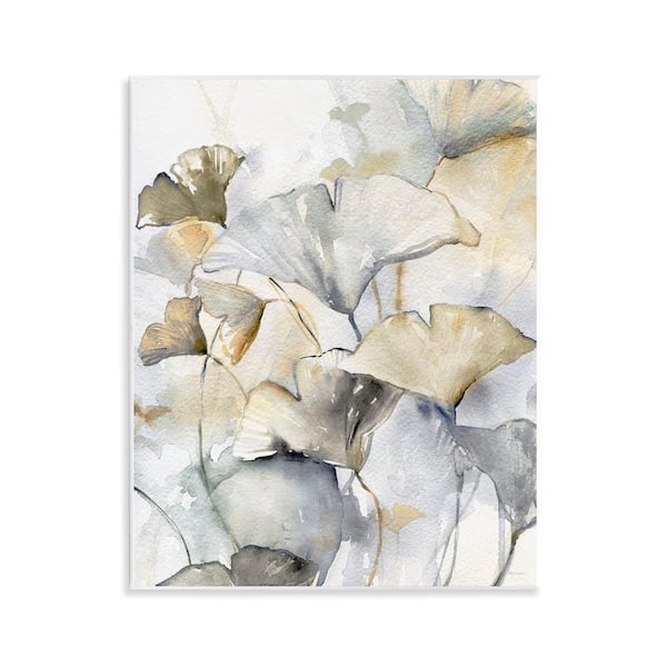 Stupell Industries Abstract Gingko Leaves by Carol Robinson Unframed Nature Graphic Art Print 14 in. x 11 in.