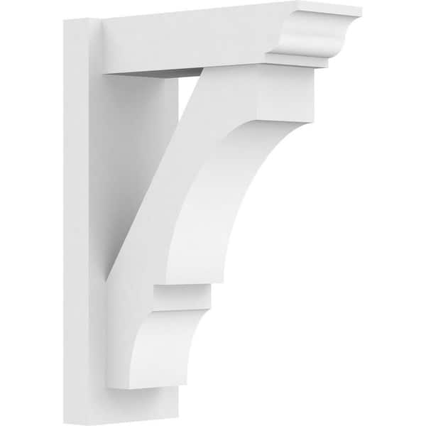 Ekena Millwork Balboa 7 in. W x 22 in. H x 16 in. D Signature Urethane Polyurethane Outlooker with Traditional Ends