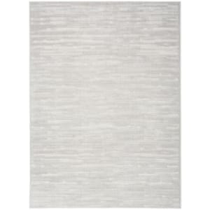 Casual Light Grey 5 ft. x 7 ft. Abstract Contemporary Area Rug