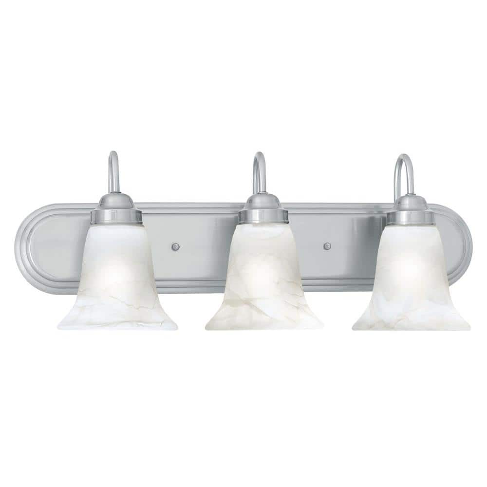 Thomas Lighting Homestead 3-Light Brushed Nickel Wall Vanity Light ...