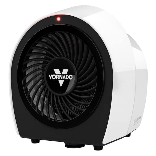 Vornado Velocity 1R 750-Watt 2559 BTU Personal Electric Space Heater with 2 Heat Settings and Advanced Safety Features, White