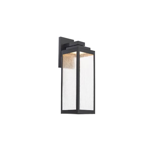 Unbranded Amherst 18 in. Hardwired LED Outdoor Wall Light 3000K in Black