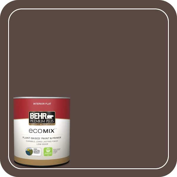 1 qt. #S-G-790 Bear Rug Flat EcoMix Plant-Based Interior Paint & Primer