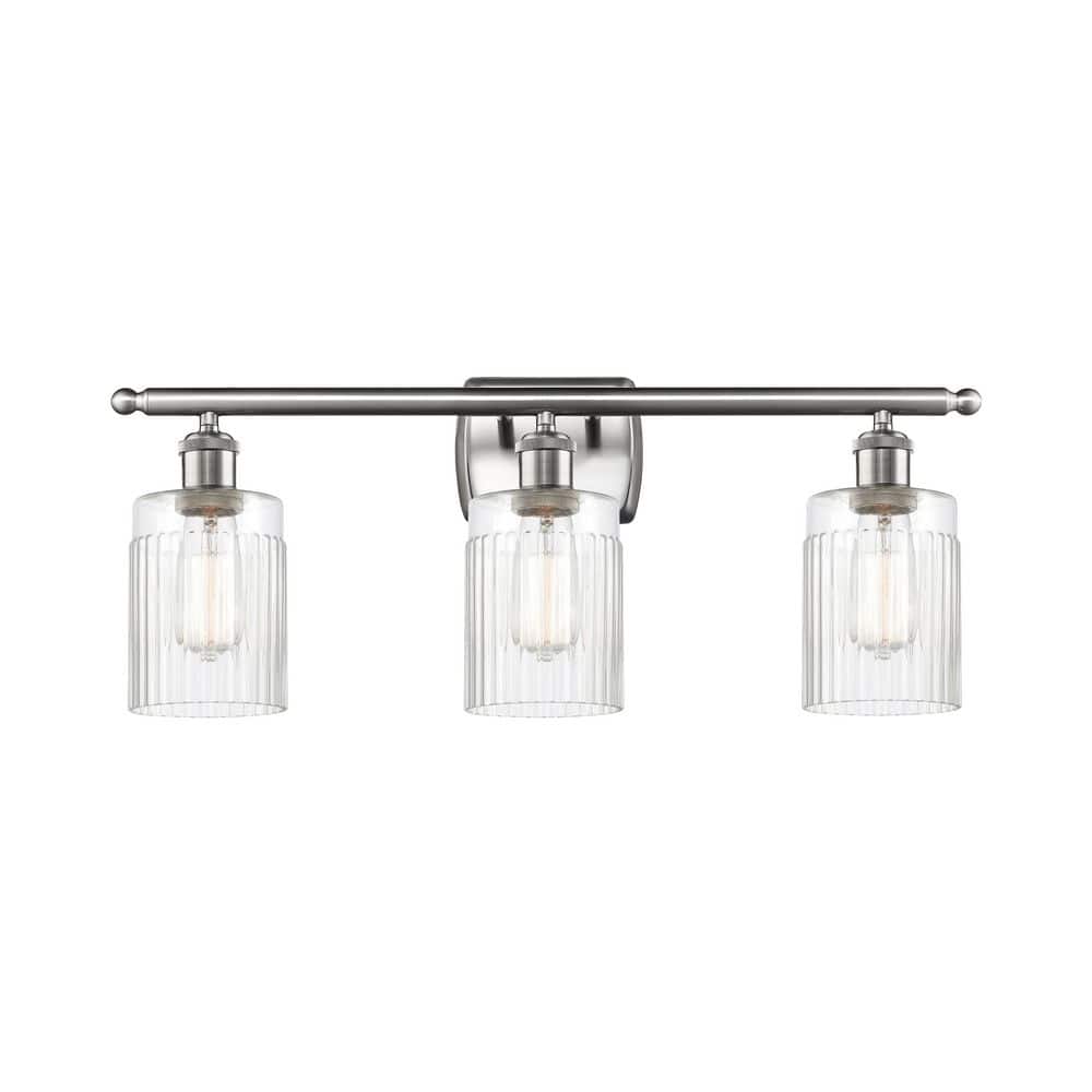 Hadley 26 in. 3-Light Brushed Satin Nickel Vanity Light with Glass Shade price history on PriceWatchPro