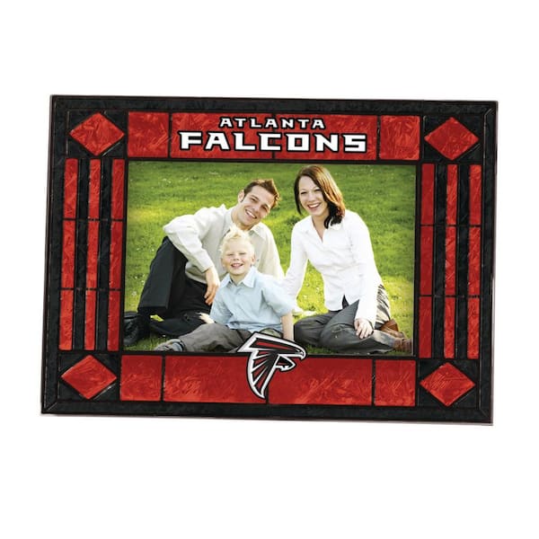The Memory Company NFL - 4 in. x 6 in. Falcons Gloss Multi Color Art Glass Picture Frame