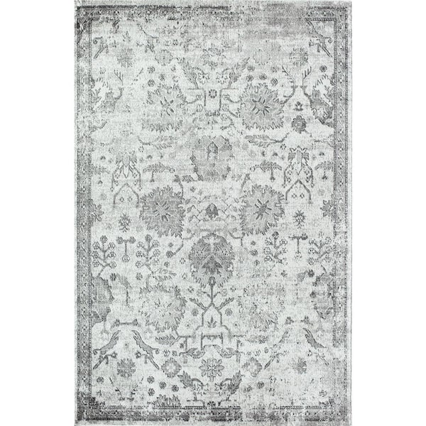 Rugs America Freya Icy Grey 8 ft. x 10 ft. Area Rug