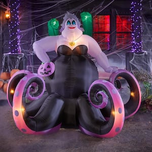 6.23 ft. High - 7 ft. Wide LED Animated Ursula with Eels Inflatable