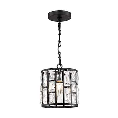 OmniLucent ARCG36C-6315 Wayne Collection Pendant with 6 Lights and Clear Crystals Chrome Finish 36 x 15.7 x 15 