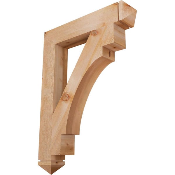 Ekena Millwork 6 in. x 48 in. x 36 in. Western Red Cedar Merced Arts and Crafts Rough Sawn