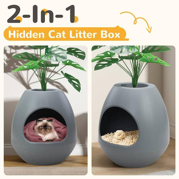 Cat litter box planter best sale