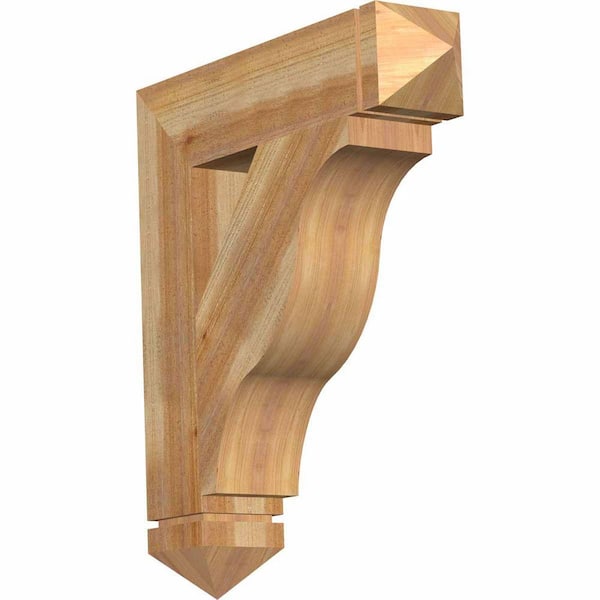 Ekena Millwork 6 in. x 32 in. x 28 in. Western Red Cedar Funston Arts and Crafts Rough Sawn