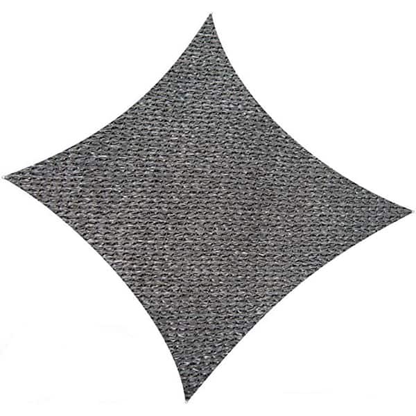 10 ft. x 10 ft. 185 GSM Black Square Sun Shade Sail Screen Canopy Outdoor Patio and Swimming Pool