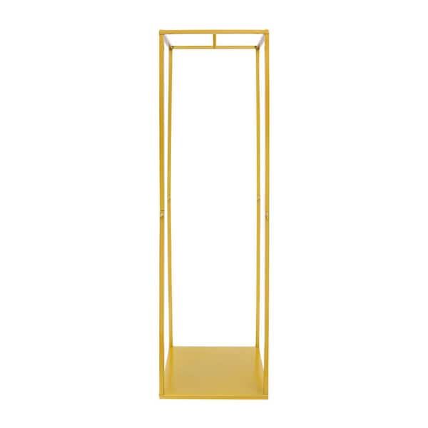 Gold Metal Floor-Standing Display Rack Clothes Rack 19.68 in. W x 71.65 in. H