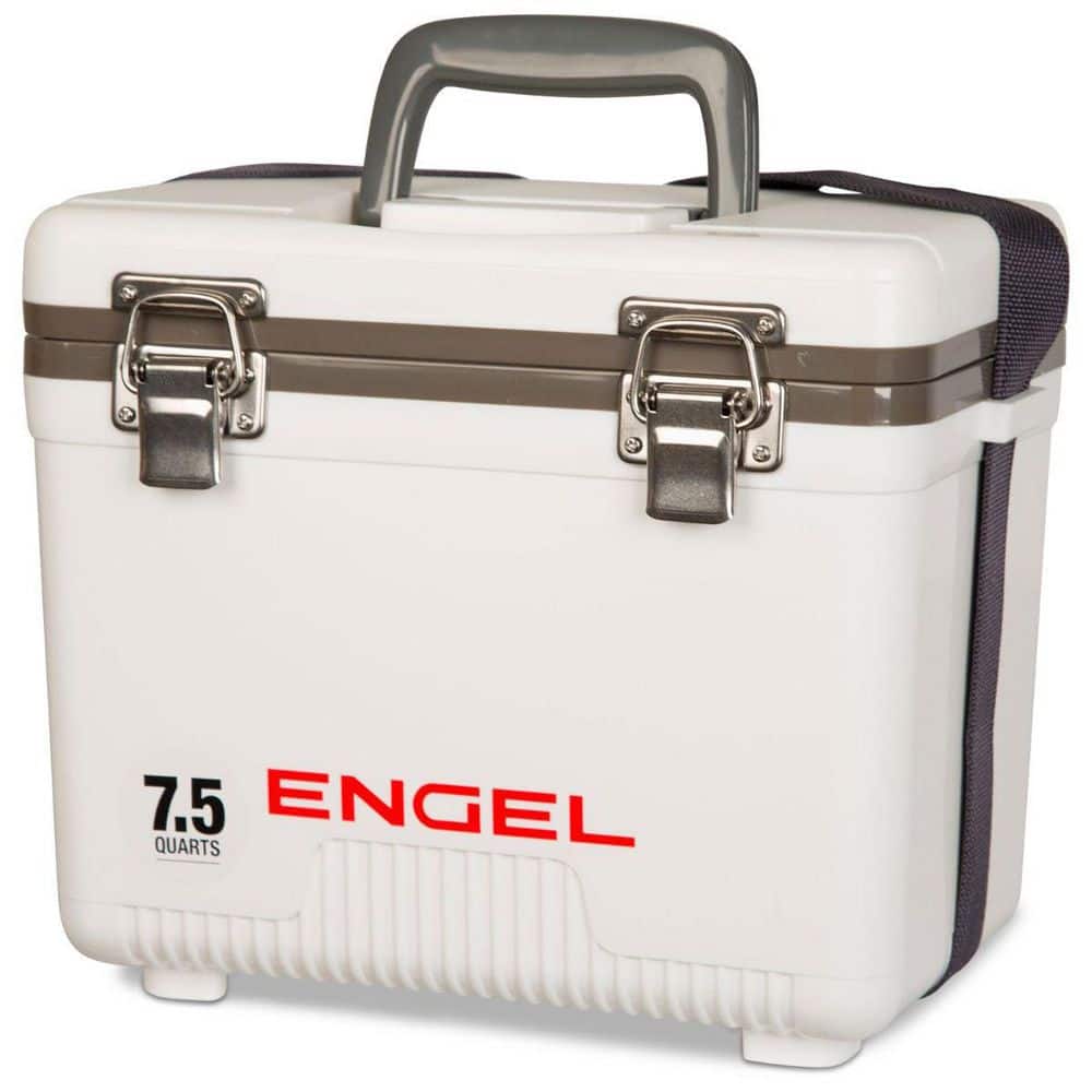 Engel 7 .5 qt. Live Bait Cooler with 2-Speed Aerator Pump and Carry  Handles, White ENGLBC7-N - The Home Depot
