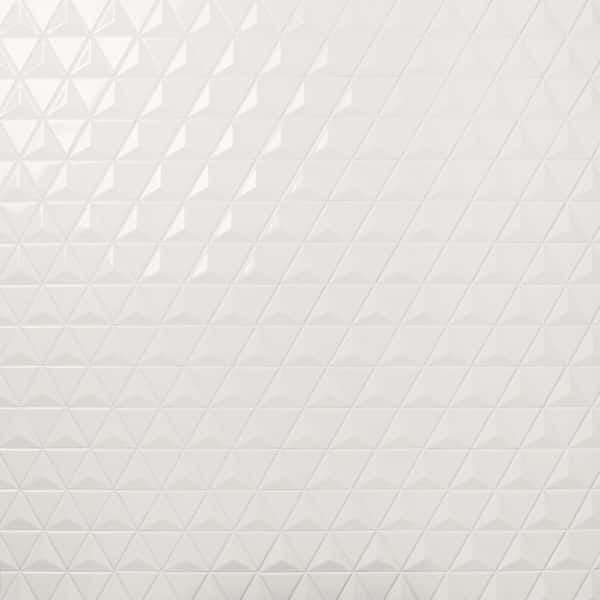 Ivy Hill Tile Medley Triangle Cloud White 11.02 in. x 12.55 in