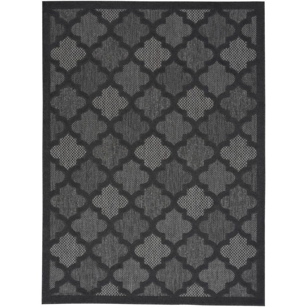Charcoal 5 ft. x 7 ft. Woven Polypropylene; Polyester Indoor/Outdoor Area Rug price history on PriceWatchPro