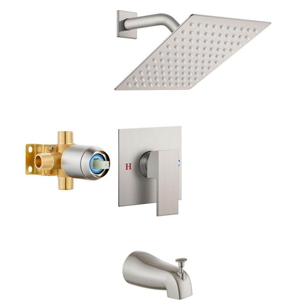 Single-Handle Claw Foot Tub Faucet with Shower in. Brushed Nickel price history on PriceWatchPro