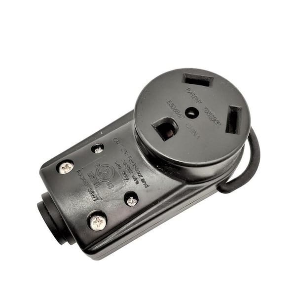 RV 30 Amp 125-Volt Travel Trailer Power Replacement Nema TT-30R Female Assembly Receptacle with Handle