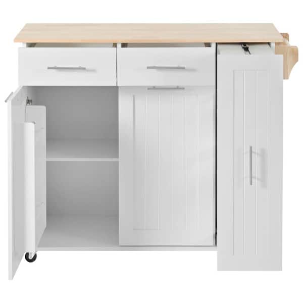 BOPOREA MEGO LLC Outdoor Kitchen Cart with Drop Leaf, 3-Tier Pull-Out Shelves and Internal Storage Racks, Rolling Grill Cart on Wheels