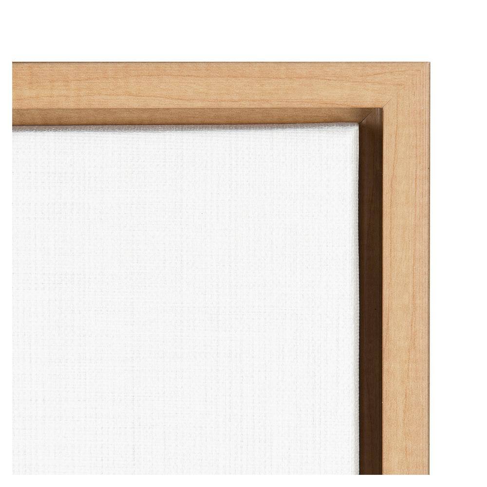 Here Comes the Bloom II Abstract Floral Canvas Art with Maple Frame