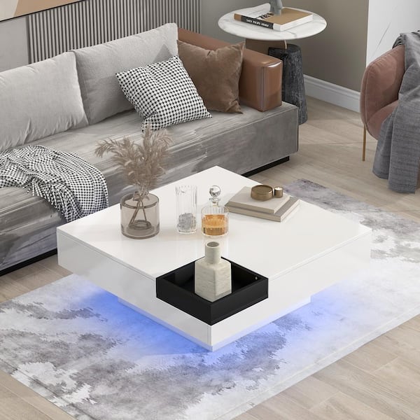 white square coffee table modern